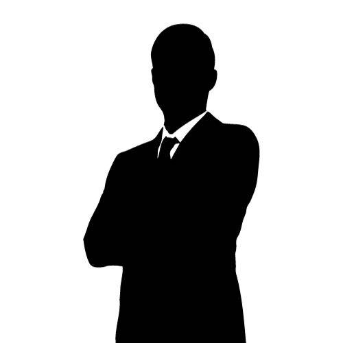 silhouette of a man in a suit