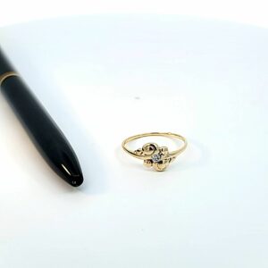 14 kt Yellow Gold Ornate Mount with Diamond