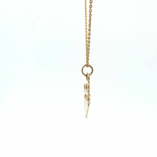 14 kt yellow Gold Custom Triangle Pendant