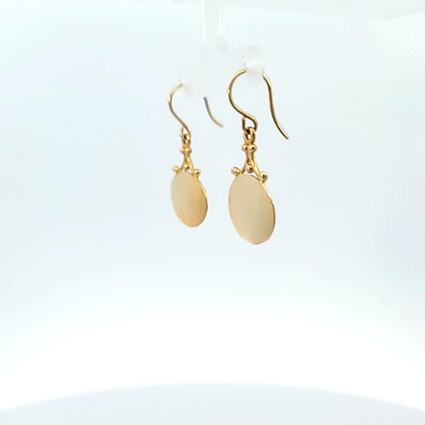 14 kt Yellow Gold Custom Oval Earring