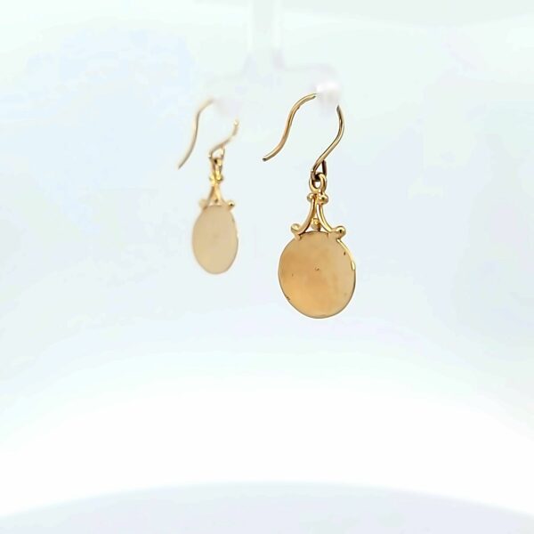 14 kt Yellow Gold Custom Oval Earring