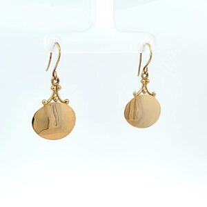 14 kt Yellow Gold Custom Oval Earring