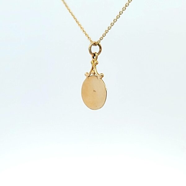 14 kt Yellow Gold Custom Oval Pendant