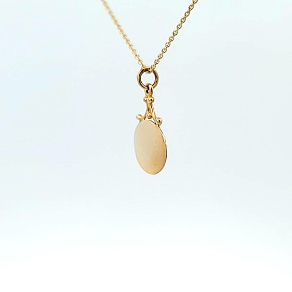 14 kt Yellow Gold Custom Oval Pendant