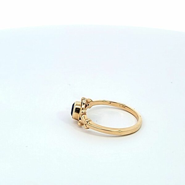 14 kt yellow gold Custom Stone Bezel V Mount