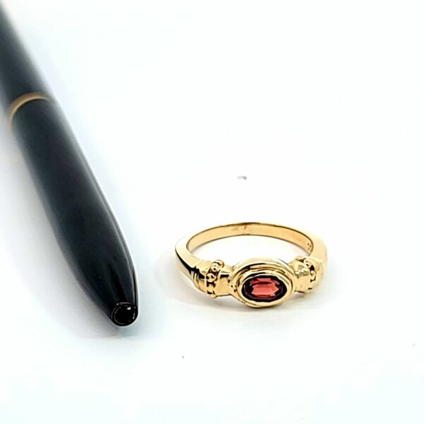 14 kt Yellow Gold Custom Stone Oval Set Ring