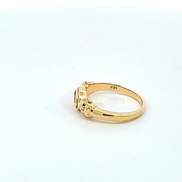 14 kt Yellow Gold Custom Stone Oval Set Ring