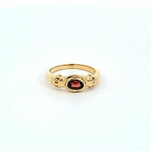 14 kt Yellow Gold Custom Stone Oval Set Ring