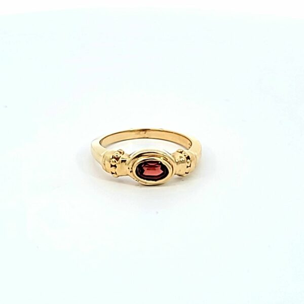 14 kt Yellow Gold Custom Stone Oval Set Ring