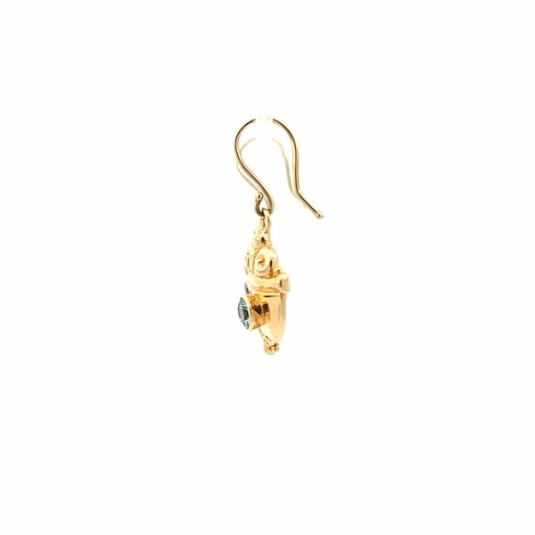 14 kt Yellow Gold Custom Stone Earrings