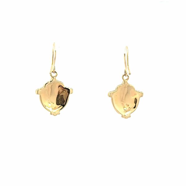 14 kt Yellow Gold Custom Stone Earrings