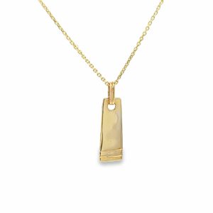 14 kt Yellow Gold Custom Lateral Bar Pendant