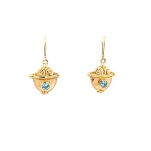 Gold Hand-Crafted Birthstone Earrings