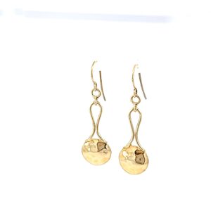 Gold Hand-Crafted Teardrop Earrings