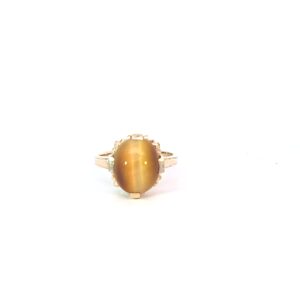 Yellow Gold Vintage Tiger's eye Ring